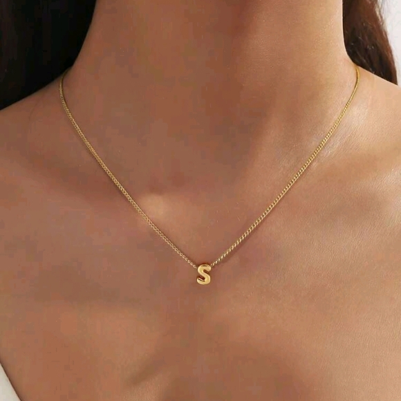 S Initial Necklace - Picture 2 of 5